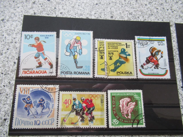 Briefmarken Eishockey gemischt