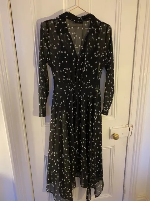 Mint velvet black on sale star print trapeze dress