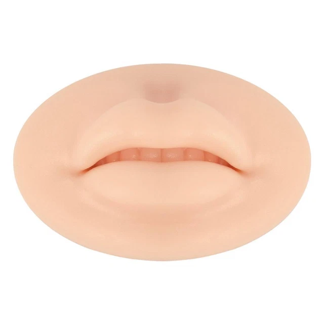 Reusable Silicone Mouth Lips Tattoo Practice Skin Elasticity Human Lip Mold FS2#