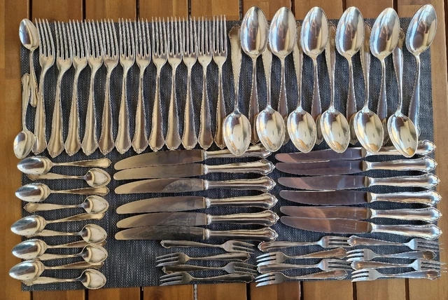 Lutz & Weiß LW Chippendale Silbersteck 90er Auflage 64 Teile 12 Personen