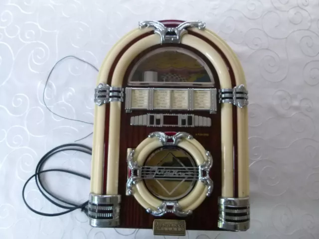 Mini Musik Jukebox für CD mit Radio Spirit of St. Louis Licht defekt für Bastler