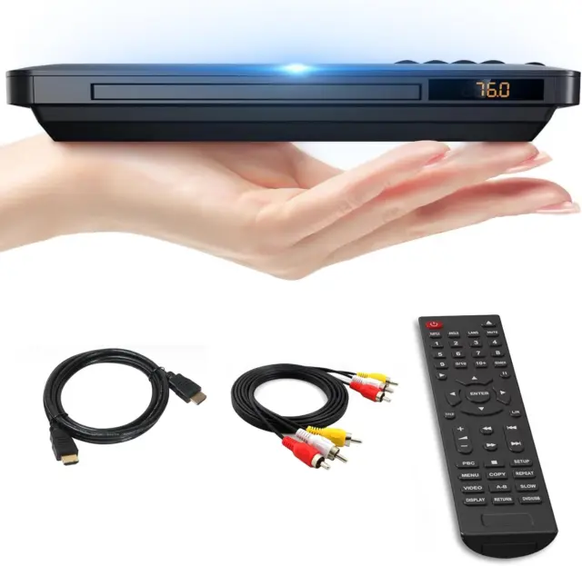 Ceihoit Lecteur DVD HDMI pour TV 1080P, Lecteurs Mini HD CD DVD