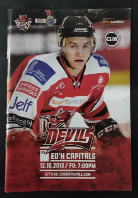 2013 CARDIFF DEVILS vs ED'H CAPITALS ICE HOCKEY PROGRAMME SPORTS PROGRAM