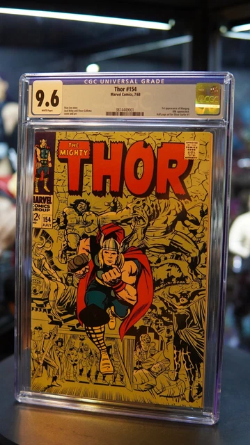 Thor #154  ⚡️CGC 9.6 🌟 1st Appearance of MANGOG! Ulik App Marvel Comic 1968