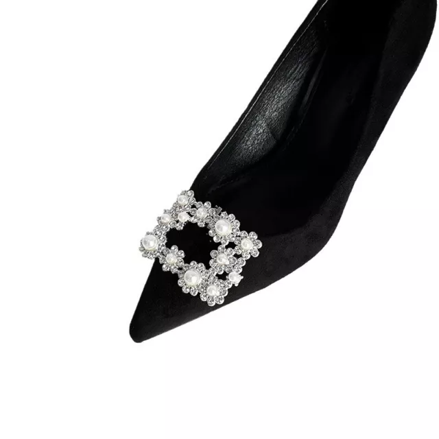 1Pc Diamond-encrusted Pearl Shoe Clip High Heel Shoe Flower Wedding Shoe Buck Ni