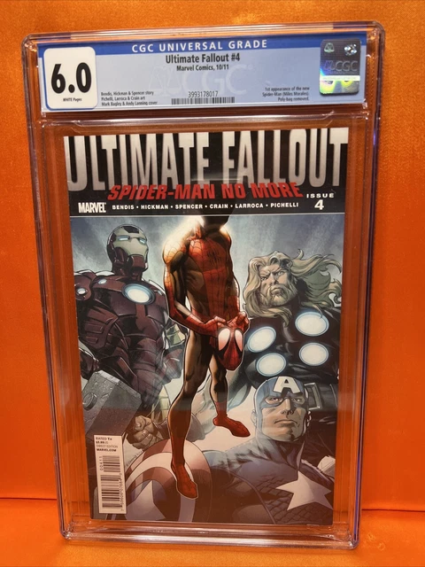 Marvel Comics Ultimate Fallout #4 CGC 6.0 White Pages First Miles Morales