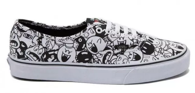 NEW Special Edition Nintendo x Vans Mario Villains Shoes Black White Rare