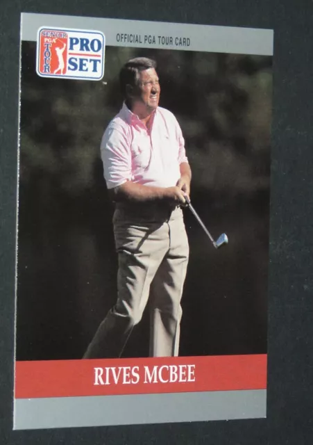 #89 RIVES McBEE USA PRO SET CARD GOLF 1990 SENIOR PGA TOUR GOLFING GOLFEUR