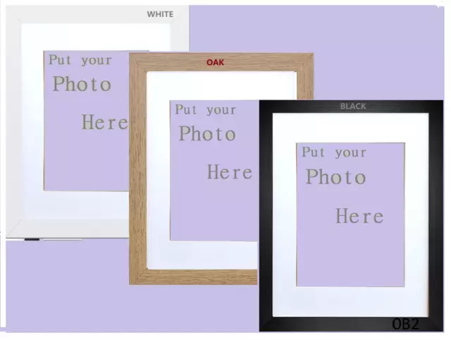 Oak, White, Black, Frames with white mount Frames A1,A2,A3,A4,A5,  (Home Décor)