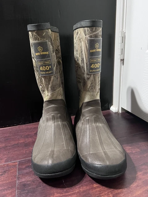 GAME WINNER CAMO Hunting Boots 400g Dura Heat RealTree waterproof 14.15 PicClick