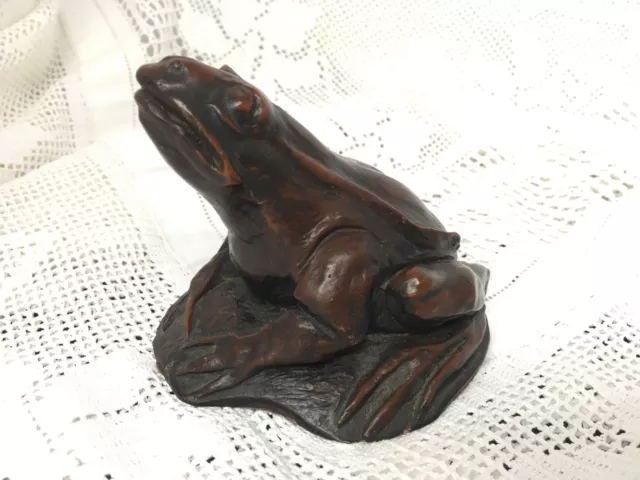 Vintage Frog Figurine Priory Castings Traditional Character Toad 4.25Ó Tall