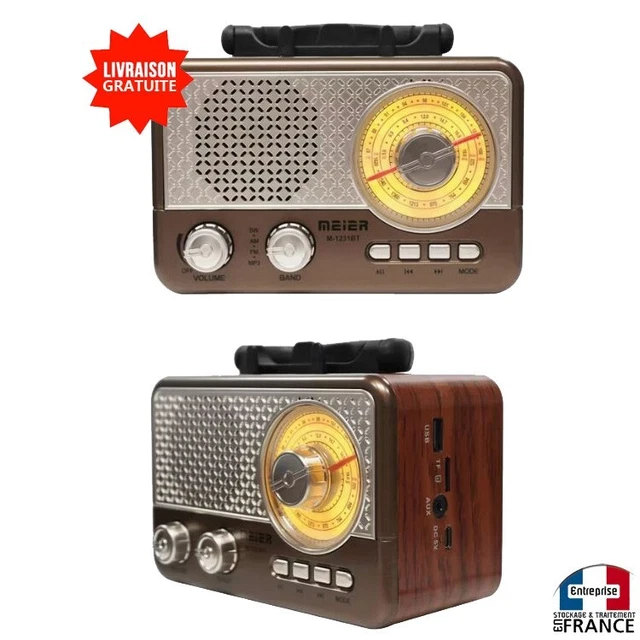 Poste Radio Vintage, Poste Radio Portable, Radio Bluetooth, Radio