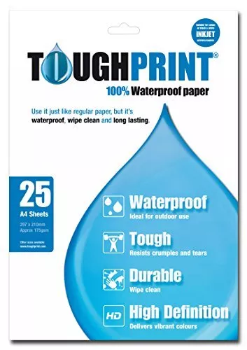 Toughprint Waterproof Paper - 25 A4 Sheets