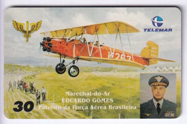 Armee Army Telecarte / Phonecard .. Bresil 30R Tlm Avion Old Chasseur Magnetique