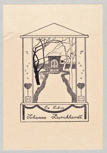 EXLIBRIS JOHANNA BURCKHARDT Art Nouveau Ex-Libris Ex Libris EUR 11,57 -  PicClick IT