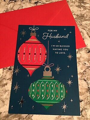 Merry Christmas For My Husband I’m So Blessed Having You Hallmark Greeting Card