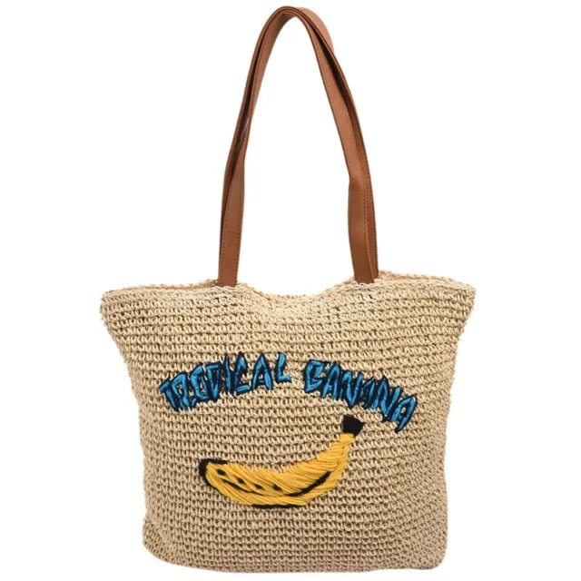 Hot Handmade Bali Beach Bag Bohemian Summer Straw Handbag Rattan Wicker6789