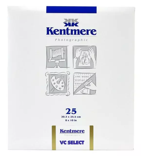 Kentmere VC Select Glossy 8x10" B&W Darkroom Paper 25 Sheets