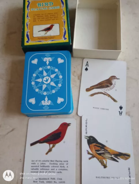 Merrimack Birds Playing/Swap/Poker Cards *Complete In Box