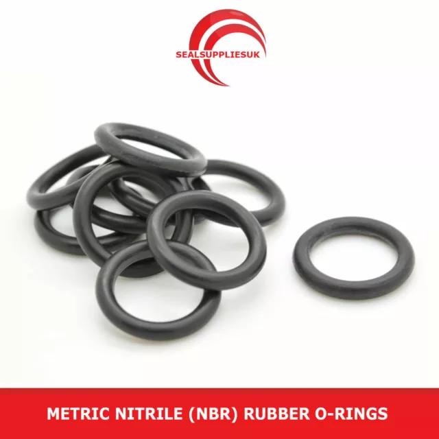 Metrisch Nitril Gummi NBR O Ringdichtungen 6 mm Querschnitt 142 mm-180 mm ID - UK SUPP