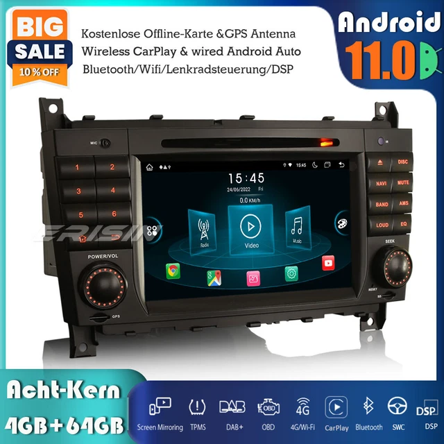 Android Autoradio Für Mercedes C-Klasse W203 - 9 Zoll Mit Carplay