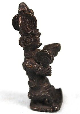 Art African tribal - Figure Bronze Yoruba - Couple Seated - 8,2 CMS 3