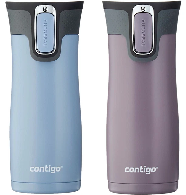 Contigo 2-Pack West Loop Stainless Steel Travel Mug, 16 oz - Earl Grey/Dark Plum