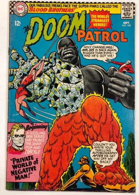 DOOM PATROL 106  (SEPTEMBER 1966)  Arnold Drake, Bruno Premiani  VERY GOOD-FINE