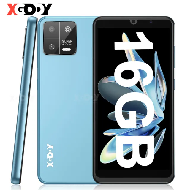 XGODY 2024 NEU Smartphone Android Handy Ohne Vertrag Quad Core Dual SIM 2GB+16GB
