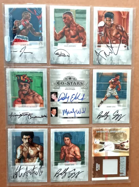 Boxing Hand Signed Autograph Cards Collection. 8X Signed+1X Costume Card.🥊Rare