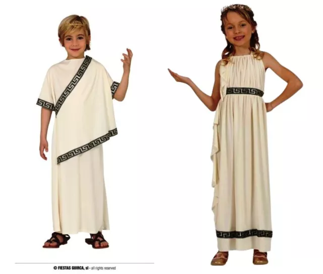 Carnevale Halloween Vestito Antica Romana Romano Imperatore Cesare Bambino