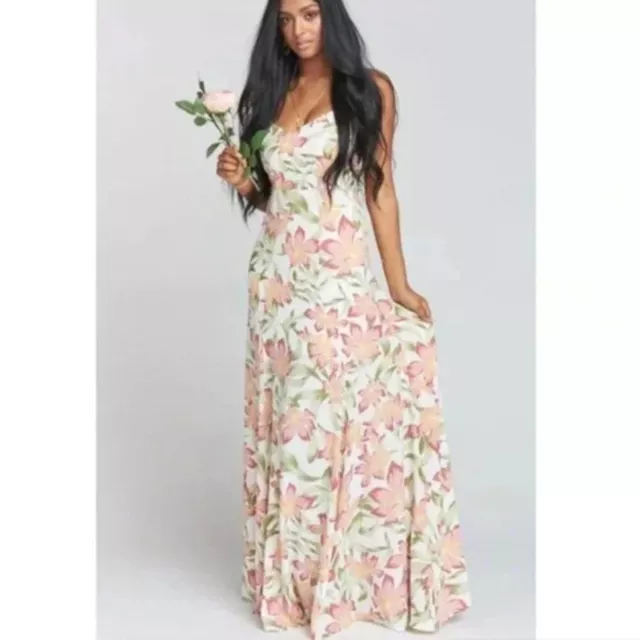 NWT Show Me Your Mumu Godshaw Goddess Floral Lily Size Large Maxi Dress