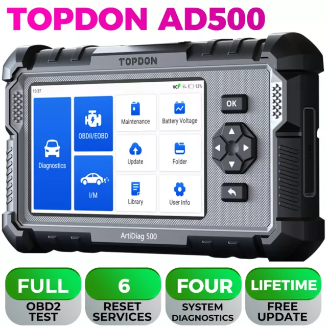 2024 TOPDON AD500 OBD2 Scanner Engine ABS SRS Code Reader Car Diagnostic Tool