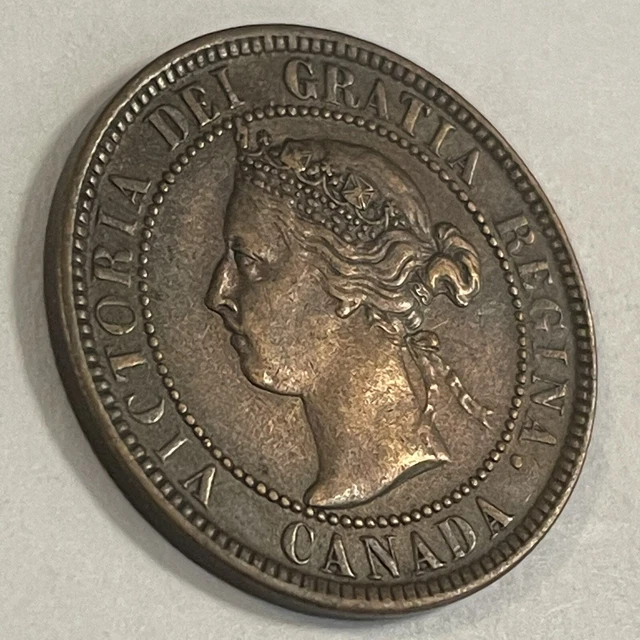 1901 Canada Large Cent One Coin Rare Canadian 1 Penny Queen Victoria Bronze KM#7