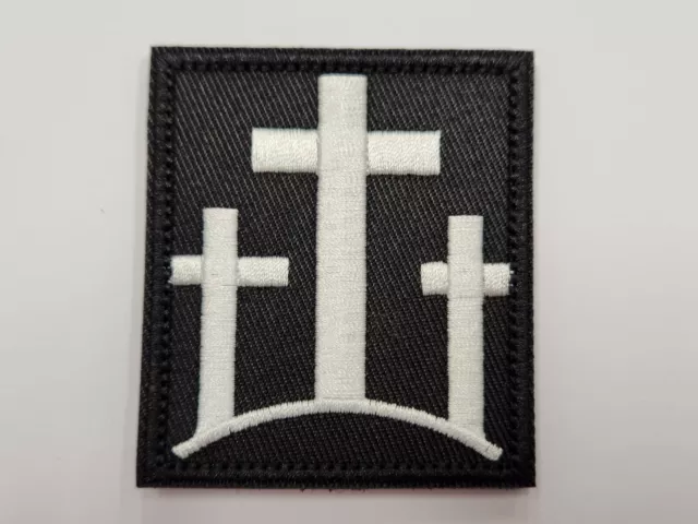 Three crosses on Calvery Hill Hook and Loop Patch Badge Tactical Morale Military