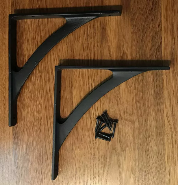 Small Cast Iron Arch Style Shelf Brackets (Pair)