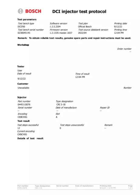 EINSPRITZDÜSE Peugeot Boxer Citroen Relay Fiat 2.0 HDI Injector Bosch 0445110076 2