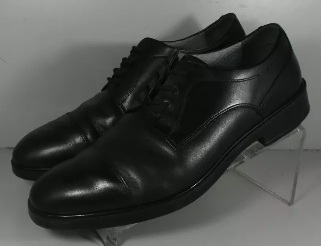 157857 WT50 MADDOX Men's Shoes Size 10.5 Black Leather Johnston Murphy ...