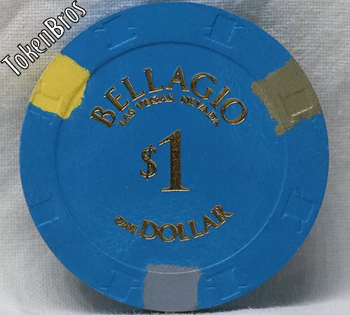 $1 One Dollar Poker Gaming Chip Bellagio Hotel Casino Las Vegas Hot Stamp 2023