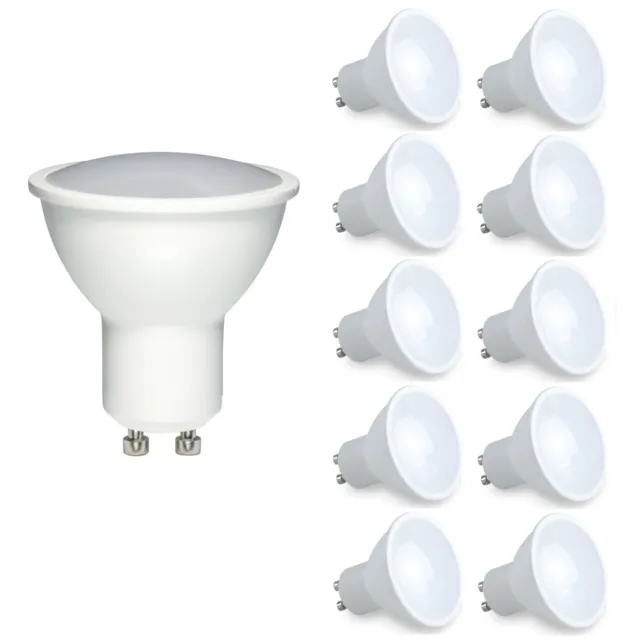 10x Dimmable GU10 6W LED Light Bulb Spotlight Lamp Cool/Warm Equals 50W Halogen