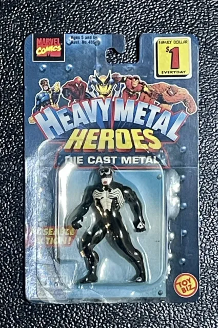 Marvel Heavy Metal Heroes Venom 3 1997 Diecast Poseable Action Figure Toys