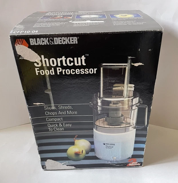 BLACK & DECKER Short Cut Food Processor CFP1004 VTG 1980’s New Open