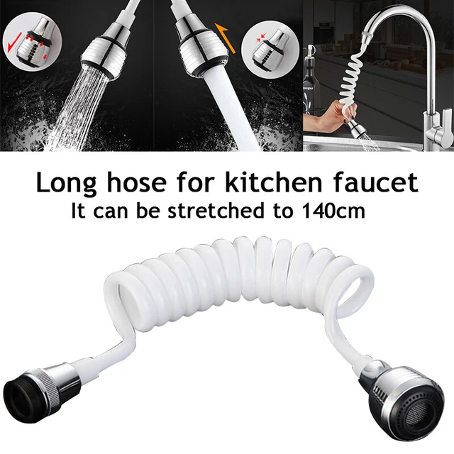 Extensor grifo de cocina manguera larga telescópico ducha boquilla fregadero atomizador 🙂