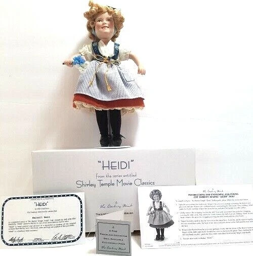 Danbury Mint Shirley Temple Movie Classics Doll Heidi 10"