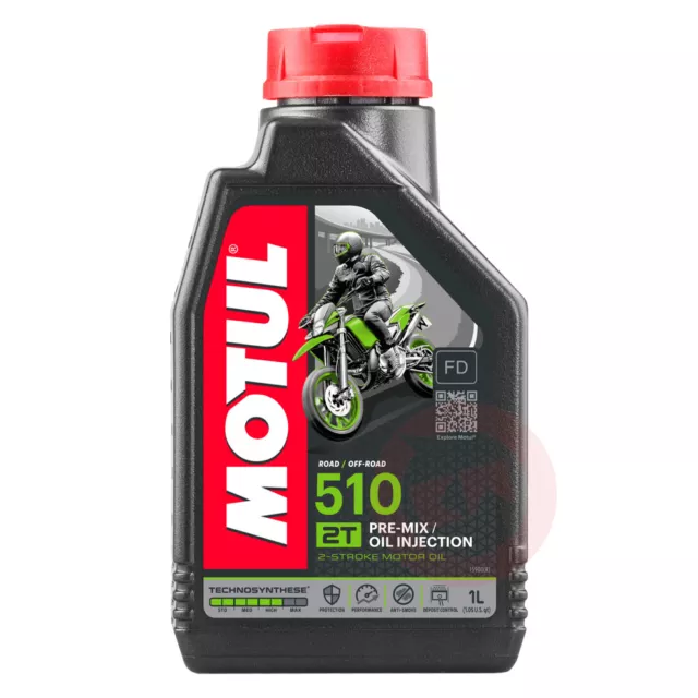 Olio Motul 510 2T Antifumo Semisintetico Api Tc Miscela Universale Moto Scooter