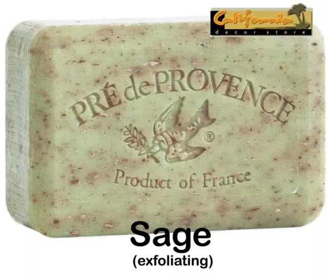 Pre de Provence SAGE Herb 250 gram French Soap Bath Shower Bar Shea Butter XL