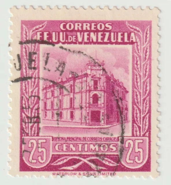 1953 Venezuela - Caracas Post Office "EE. UU. " - 25 C Stamp