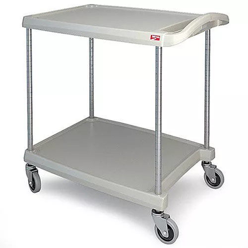 Metro myCart8482; 2-Shelf Utility Cart with Chrome-Plated Posts Green 28x23"