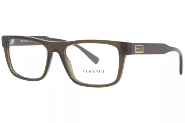 VERSACE 3277 200 Eyeglasses Frame Men's Green Transparent Full Rim 55mm ...