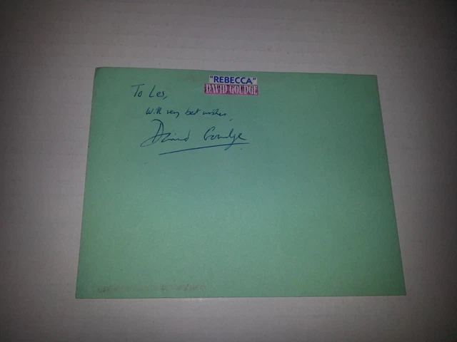 DAVID GOUDGE (Actor) /DIANA KIRKWOOD (Singer) Signed / Autograph